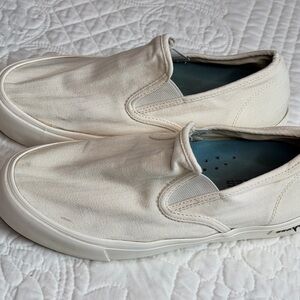 SeaVees Baja Slip On Platform Women’s 8.5 Sneakers Casual Shoes Bleach Twill